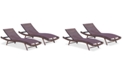 Noble House Jordan Outdoor Chaise Lounge (Set Of 2)